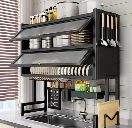 Escurridor de loza con gabinete 65cm 2 niveles