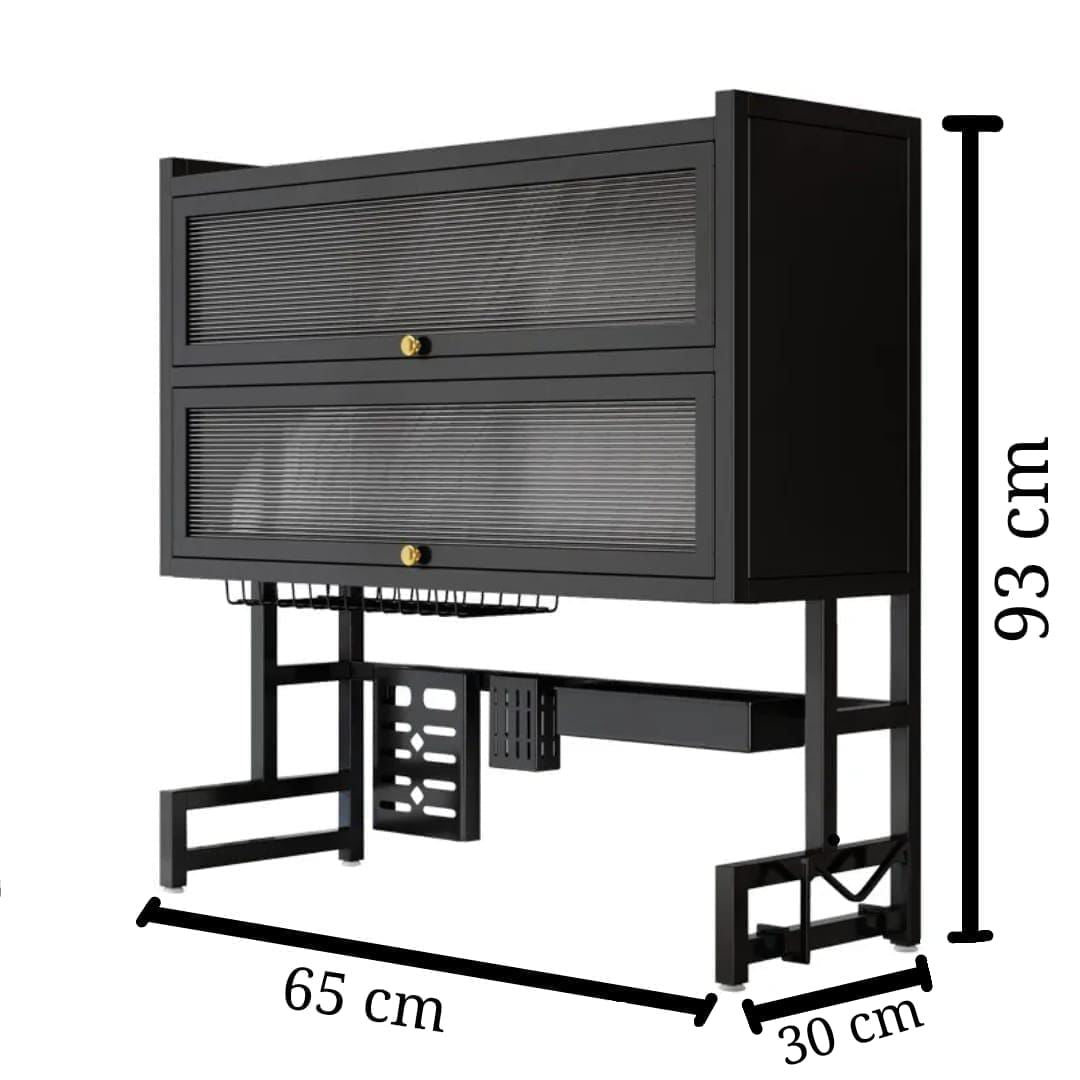 Escurridor de loza con gabinete 65cm 2 niveles
