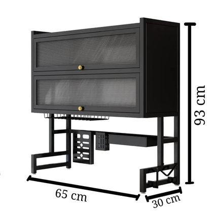 Escurridor de loza con gabinete 65cm 2 niveles