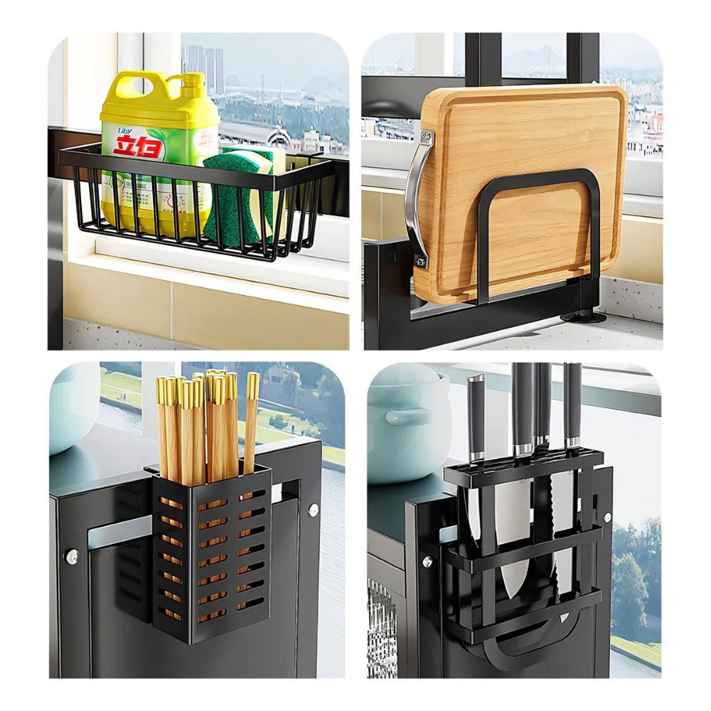 Escurridor de loza con gabinete 65cm 2 niveles