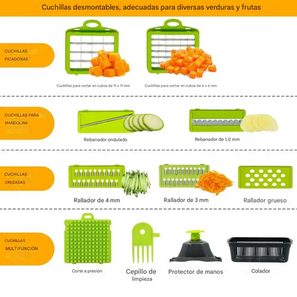 Rebanador 14 piezas premium